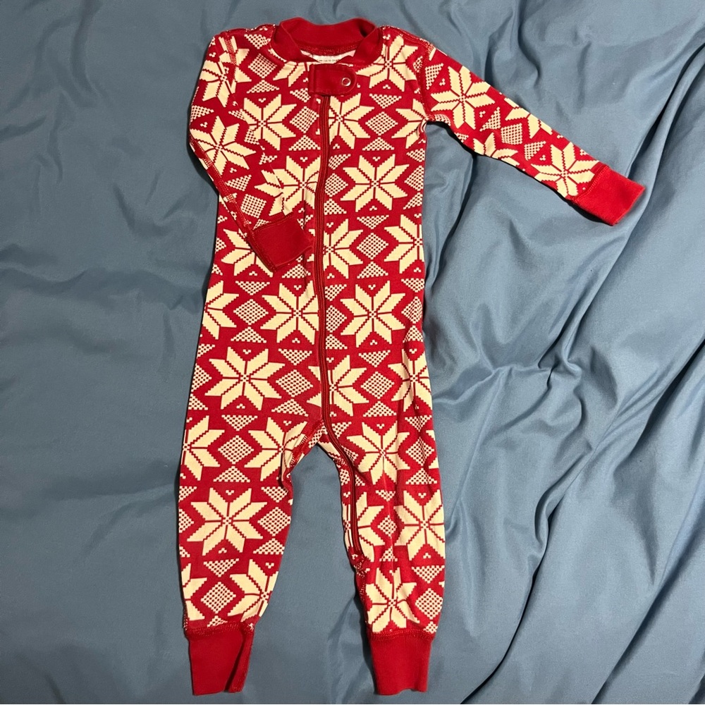 Hanna Andersson Scandi Snowflake holiday/Christmas pajamas 80cm 18-24 months